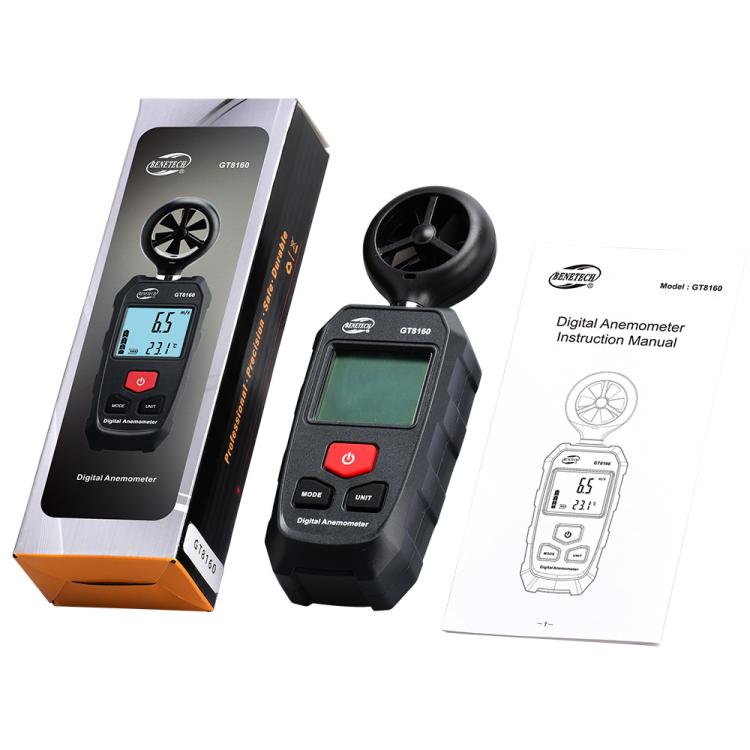 BENETECH GT8160 Handheld Wind Speed / Temperature Measuring Anemometer - Tachometers & Anemometer by BENETECH | Online Shopping UK | buy2fix
