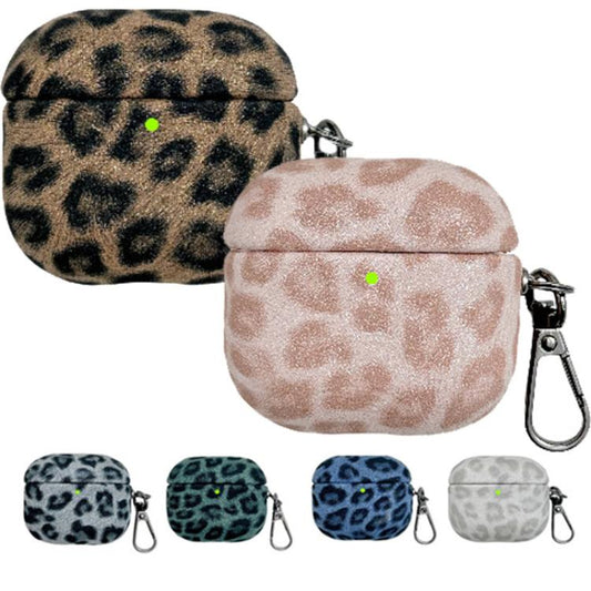 For AirPods Pro 2 Leopard Texture Wireless Earphone PC Case(White) - For AirPods Pro 2 by buy2fix | Online Shopping UK | buy2fix