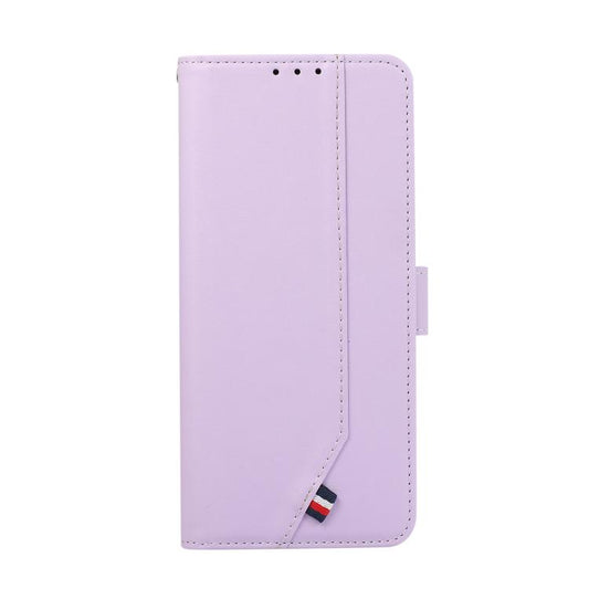 For iPhone 17 Pro Max ABEEL Delicate Texture Splicing RFID Leather Phone Case(Purple) - iPhone 17 Pro Max Cases by buy2fix | Online Shopping UK | buy2fix