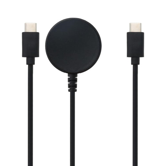 For Samsung Watch Series / Type-C Port Phone 20V 3A 60W 2 in 1 Magnetic Charging Cable, Length: 1.5m(Black) - Charger by buy2fix | Online Shopping UK | buy2fix