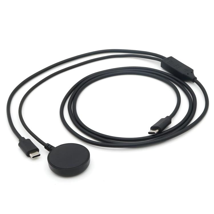 For Samsung Watch Series / Type-C Port Phone 20V 3A 60W 2 in 1 Magnetic Charging Cable, Length: 1.5m(Black) - Charger by buy2fix | Online Shopping UK | buy2fix