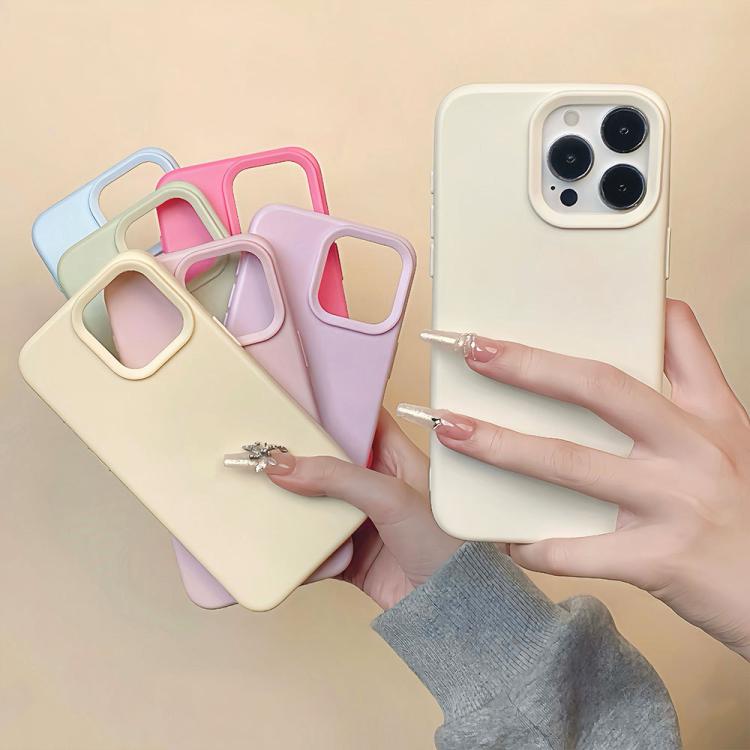 For iPhone Air Dopamine Simple Imitation Liquid Silicone Phone Case(Cheese White) - iPhone Air Cases by buy2fix | Online Shopping UK | buy2fix