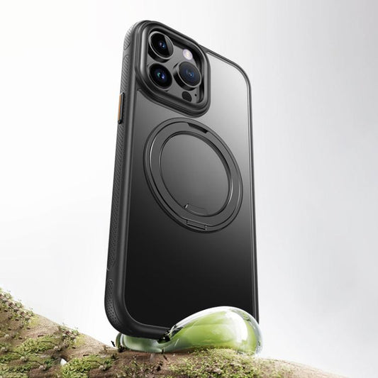 For iPhone 13 Pro Max Gear 360 Rotation MagSafe Holder Phone Case(Black) - iPhone 13 Pro Max Cases by buy2fix | Online Shopping UK | buy2fix