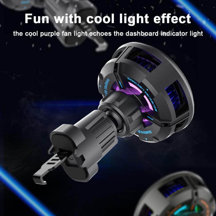 Q7 RGB Semiconductor Heat Dissipation 15W Car Wireless Charger Phone Holder(Black) - Wireless Charger Holders by buy2fix | Online Shopping UK | buy2fix