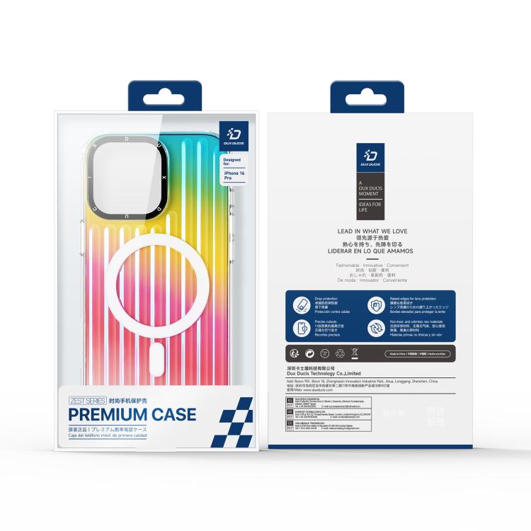 For iPhone 16 Pro DUX DUCIS ZEST Series Colorful Gradient MagSafe Magnetic Phone Case(Gradient Rainbow) - iPhone 16 Pro Cases by DUX DUCIS | Online Shopping UK | buy2fix
