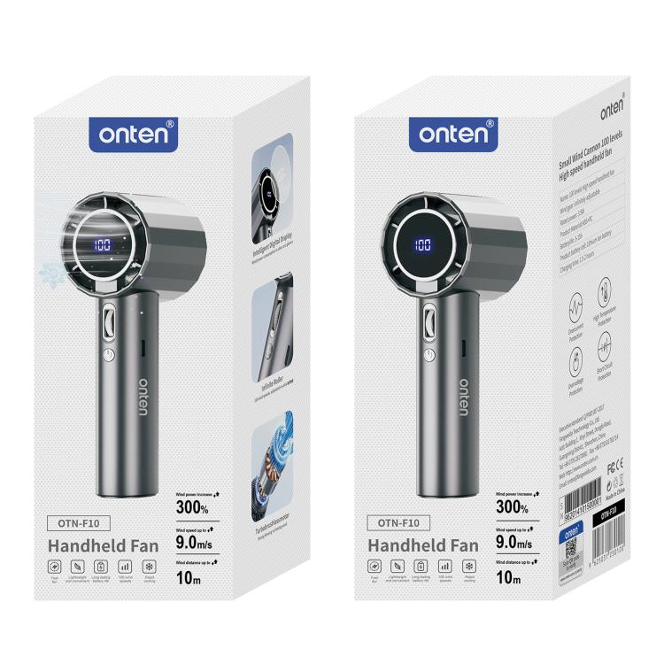 Onten F10 100-speed High-speed Turbine Handheld Fan(Grey) - Electric Fans by Onten | Online Shopping UK | buy2fix