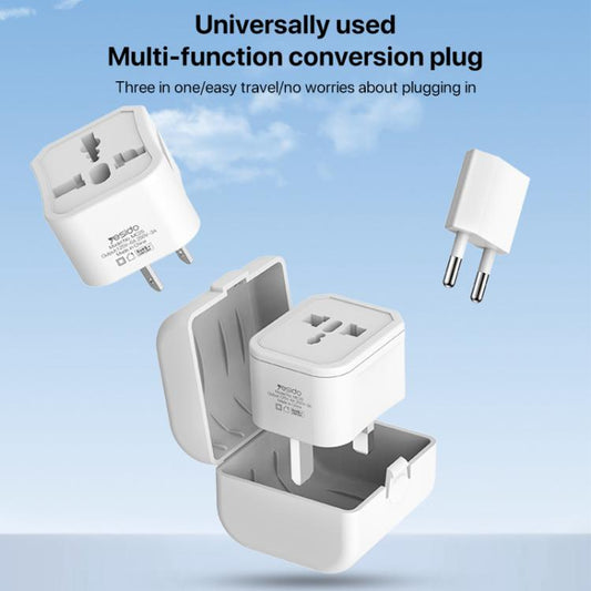 Yesido MC25 750W Universal Multifunction Travel Plug Adapter Kit with Storage Case(White) - Plug Adaptor by Yesido | Online Shopping UK | buy2fix