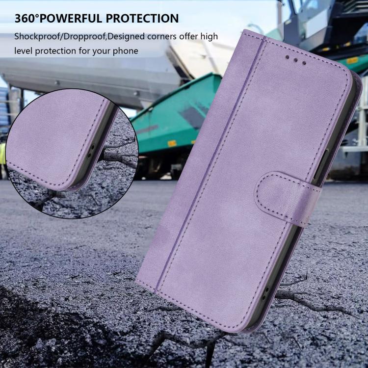 For Google Pixel 10 / 10 Pro / Pixel 9 / 9 Pro Line Splicing Buckle Retro Leather Phone Case(Purple) - Google Cases by buy2fix | Online Shopping UK | buy2fix