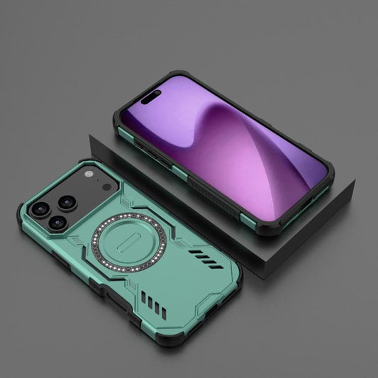For iPhone 17 Pro Max Butterfly Armor MagSafe Magnetic Ring Shockproof Phone Case(Light Green) - iPhone 17 Pro Max Cases by buy2fix | Online Shopping UK | buy2fix