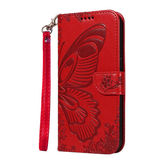 For Google Pixel 10 5G / 10 Pro 5G Global Swallowtail Butterfly Embossed Leather Phone Case(Red) - Google Cases by buy2fix | Online Shopping UK | buy2fix