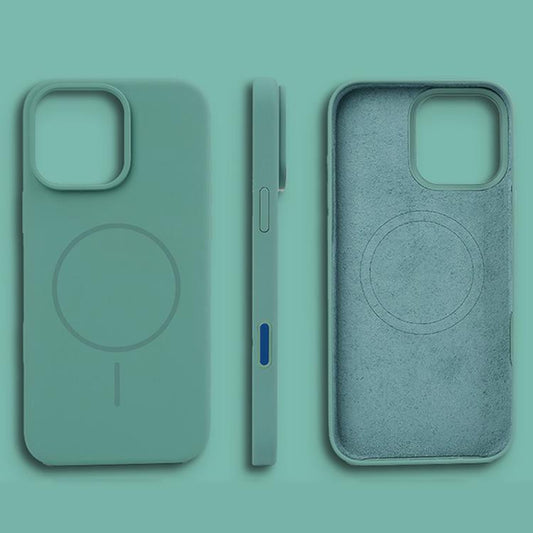 For iPhone 16 Liquid Silicone Magsafe Phone Case with AI Camera Control Button(Green) - iPhone 16 Cases by buy2fix | Online Shopping UK | buy2fix