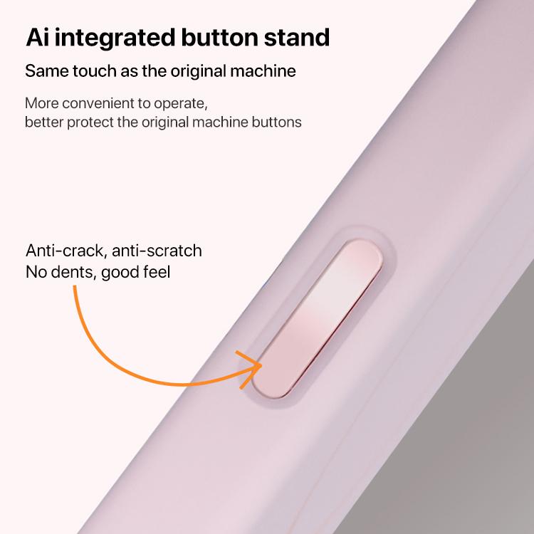 For iPhone 16 Pro Max Liquid Silicone Magsafe Phone Case with AI Camera Control Button(Pink) - iPhone 16 Pro Max Cases by buy2fix | Online Shopping UK | buy2fix