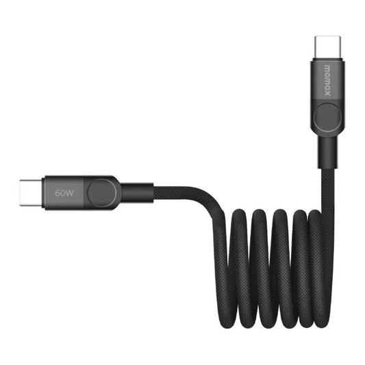 Momax Mag.Link Magnetic 60W USB-C / Type-C to USB-C / Type-C Data Cable, Length:2m(Black) - USB-C & Type-C Cable by MOMAX | Online Shopping UK | buy2fix