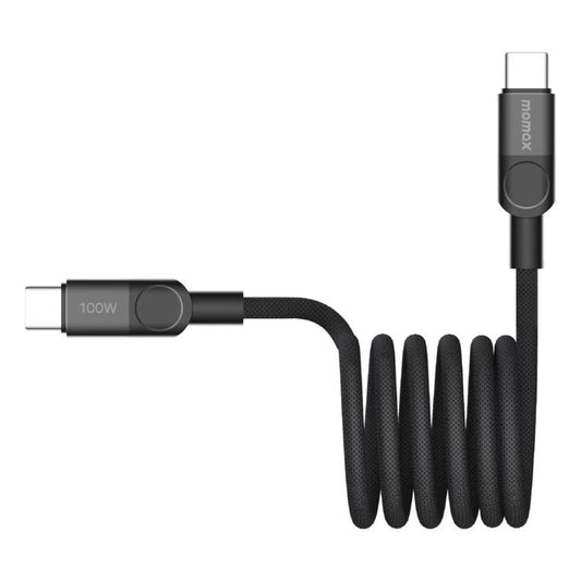 Momax Mag.Link Magnetic 100W USB-C / Type-C to USB-C / Type-C Data Cable, Length:2m(Black) - USB-C & Type-C Cable by MOMAX | Online Shopping UK | buy2fix