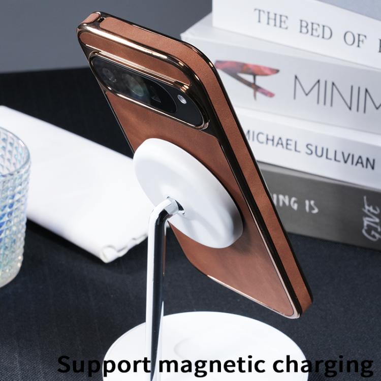 For Google Pixel 10 / 10 Pro Electroplated PC Sheepskin Invisible Magnetic MagSafe Phone Case(Blue) - Google Cases by buy2fix | Online Shopping UK | buy2fix