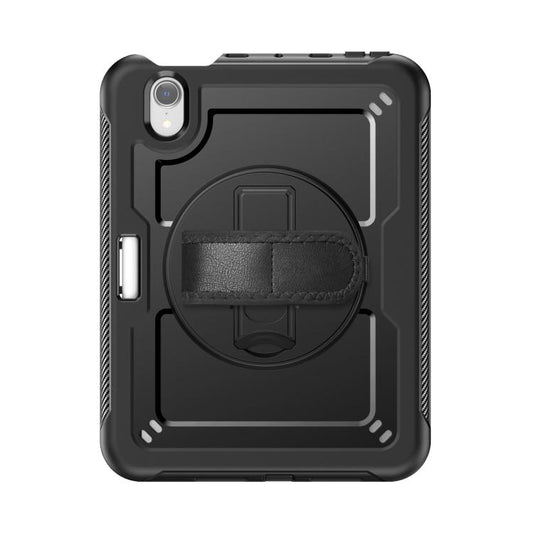 For iPad mini 2024 / mini 6 Honeycomb Hand Grip Turntable Stand Tablet Case(Black) - iPad mini 2024 Cases by buy2fix | Online Shopping UK | buy2fix