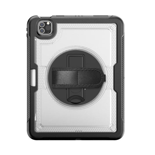 For iPad Air 2022 10.9 / Pro 11 2022 Honeycomb Hand Grip Turntable Stand Tablet Case(Transparent) - iPad Pro 11 (2022/2021) Cases by buy2fix | Online Shopping UK | buy2fix