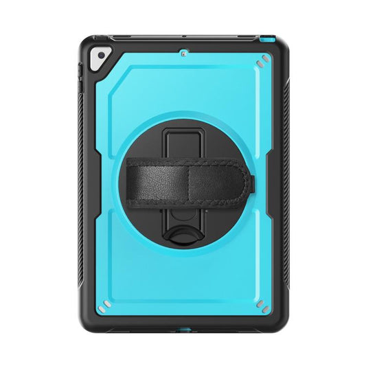 For iPad 10.2 2021 / 2020 / 10.5 2019 Honeycomb Hand Grip Turntable Stand Tablet Case(Light Blue) - iPad 10.2 Cases by buy2fix | Online Shopping UK | buy2fix