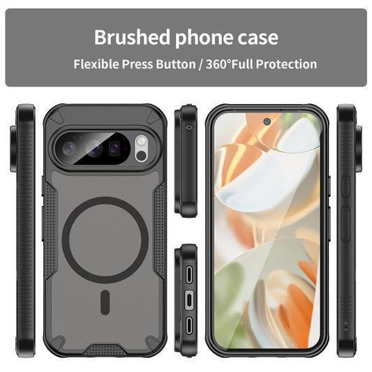 For Google Pixel 10 Pro Armor Glaze MagSafe Magnetic Phone Case(Black) - Google Cases by buy2fix | Online Shopping UK | buy2fix