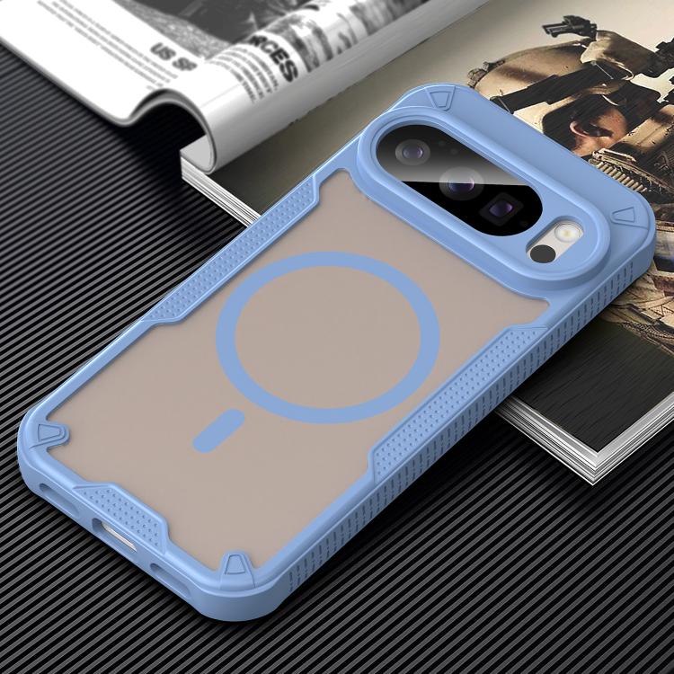 For Google Pixel 10 Pro Armor Glaze MagSafe Magnetic Phone Case(Blue) - Google Cases by buy2fix | Online Shopping UK | buy2fix