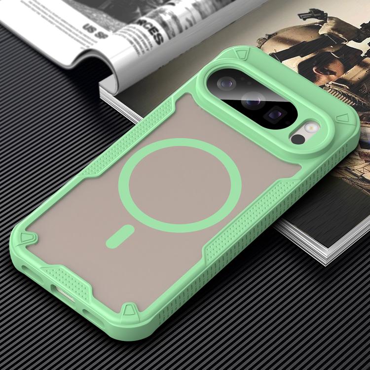 For Google Pixel 10 Pro Armor Glaze MagSafe Magnetic Phone Case(Green) - Google Cases by buy2fix | Online Shopping UK | buy2fix