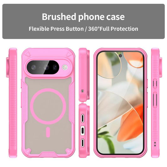 For Google Pixel 10 Armor Glaze MagSafe Magnetic Phone Case(Pink) - Google Cases by buy2fix | Online Shopping UK | buy2fix