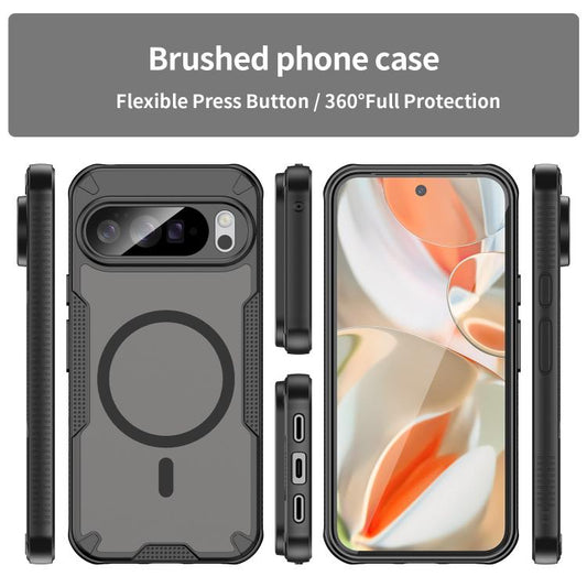 For Google Pixel 10 Pro XL Armor Glaze MagSafe Magnetic Phone Case(Black) - Google Cases by buy2fix | Online Shopping UK | buy2fix