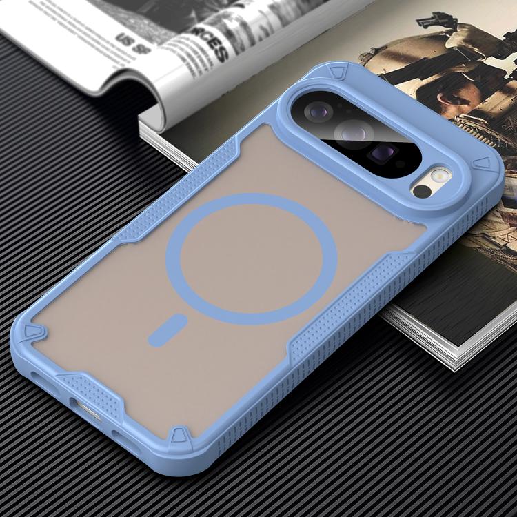 For Google Pixel 10 Pro XL Armor Glaze MagSafe Magnetic Phone Case(Blue) - Google Cases by buy2fix | Online Shopping UK | buy2fix