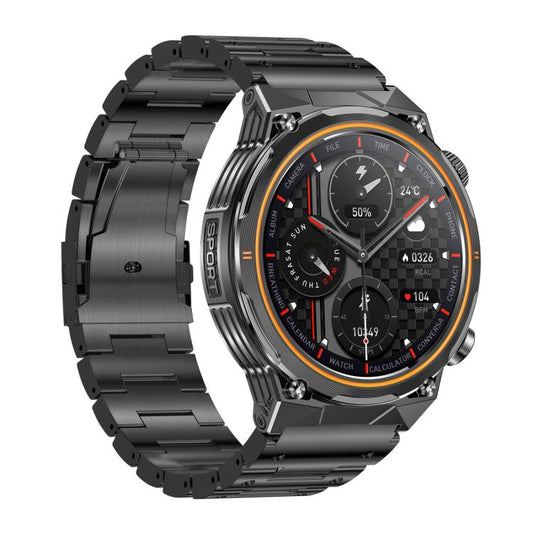 AK81 BT Call Smart Watch, Support Blood Pressure / Heart Rate / Sports Health Monitoring Fitness Tracker(Black Steel) - Smart Watches by buy2fix | Online Shopping UK | buy2fix