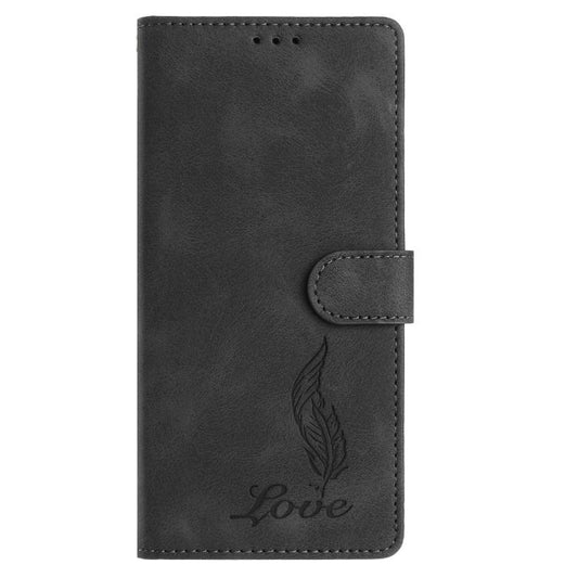 For Google Pixel 10 Skin Feel Embossed Feather Leather Phone Case(Black) - Google Cases by buy2fix | Online Shopping UK | buy2fix