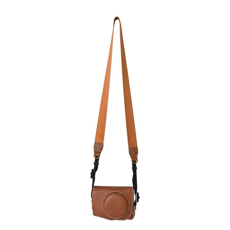 For Canon G7 X Mark III / G7X3 Retro Litchi Texture Leather Full Body Camera Case Bag with Strap(Coffee) - Leather Bag by buy2fix | Online Shopping UK | buy2fix