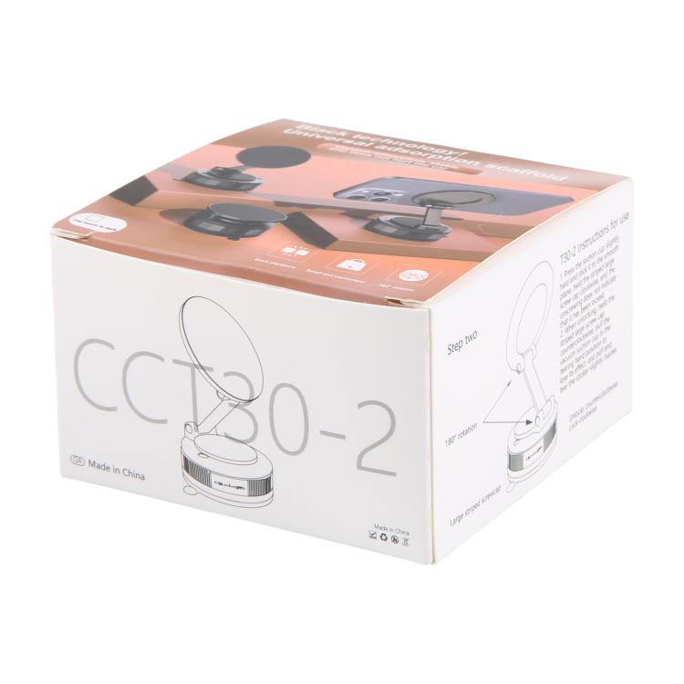 CCT30-2 Suction Cup Magnetic Rotating Phone Holder(Black) - Desktop Holder by buy2fix | Online Shopping UK | buy2fix