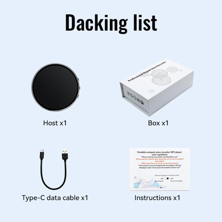 JNN M29A Portable Smart AI Magnetic Recorder Support APP Control, Memory:16GB(Black) - Recording Pen by JNN | Online Shopping UK | buy2fix