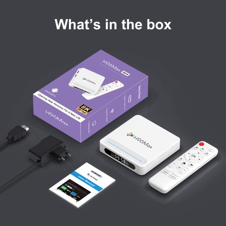 H96 Max H618 Plus Android 14.0 Smart TV Box, 4GB+32GB, Allwinner H618 Quad-core ARM Cortex-A53(EU Plug) - Allwinner H6 by buy2fix | Online Shopping UK | buy2fix