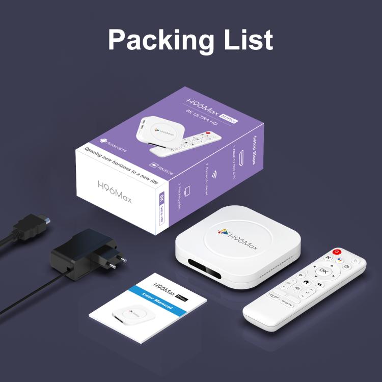 H96 Max M1 Plus Android 14.0 Smart TV Box, 4GB+128GB, RK3528 Quad-core ARM Cortex-A53(US Plug) - Others by buy2fix | Online Shopping UK | buy2fix