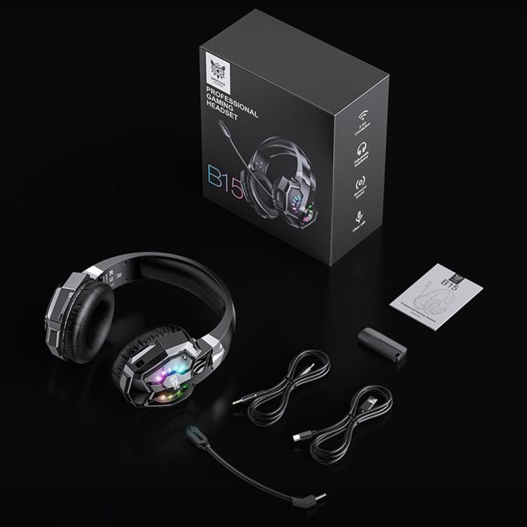 ONIKUMA B15 Tri-mode Bluetooth, 2.4G, Wired E-sports Game Headset(Black) - Multimedia Headset by ONIKUMA | Online Shopping UK | buy2fix