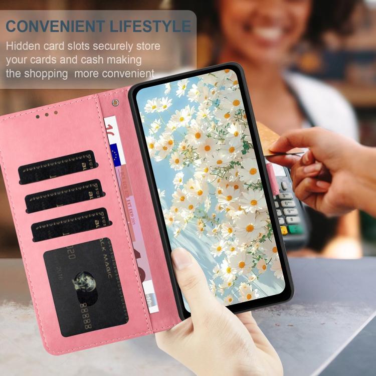 For Google Pixel 10 Pro Daisy Embossed Leather Phone Case(Pink) - Google Cases by buy2fix | Online Shopping UK | buy2fix