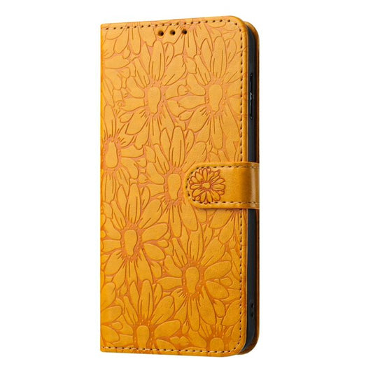For iPhone Air Daisy Embossed Leather Phone Case(Yellow) - iPhone Air Cases by buy2fix | Online Shopping UK | buy2fix