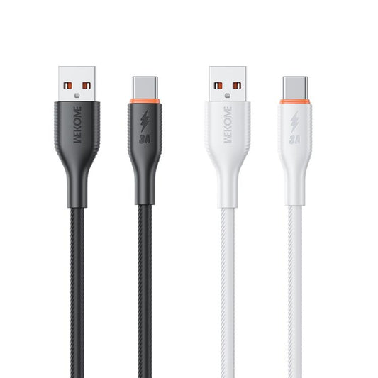 WK WDC-91a 66W USB to Type-C Silicone Data Cable, Length: 1m(White) - USB-C & Type-C Cable by WK | Online Shopping UK | buy2fix