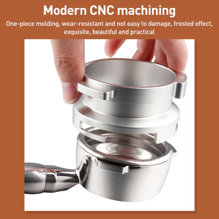 58mm Coffee Machine Handle Aluminum Alloy Rotary Buckle Powder Ring Coffee Receiving Ring For Barsetto(Silver) - Coffee Machine Parts by buy2fix | Online Shopping UK | buy2fix