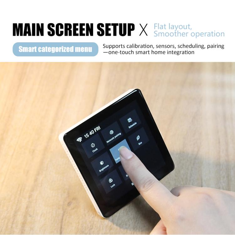 BHT-2005GC Boiler Heating 4 inch Screen Smart Thermostat(Black) - Thermostat & Thermometer by buy2fix | Online Shopping UK | buy2fix