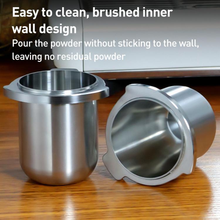 54mm Classic Coffee Machine Handle Stainless Steel Dosing Cup Mug Coffee Powder Feeder For Breville 8 Series - Coffee Machine Parts by buy2fix | Online Shopping UK | buy2fix