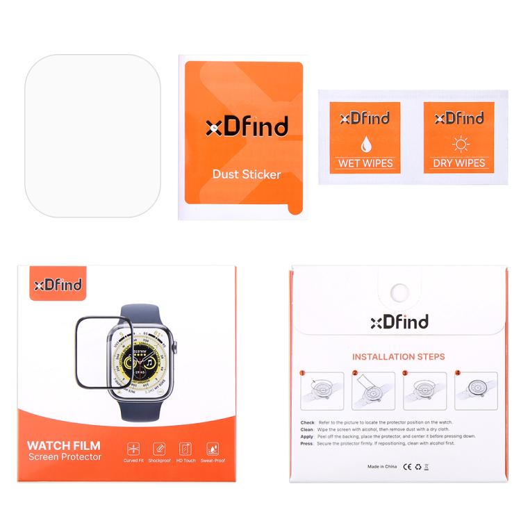 For Apple Watch Ultra 2 49mm / Ultra 49mm 5pcs xDfind Soft Hydrogel Film Full Cover Front Protector - Screen Protector by xDfind | Online Shopping UK | buy2fix