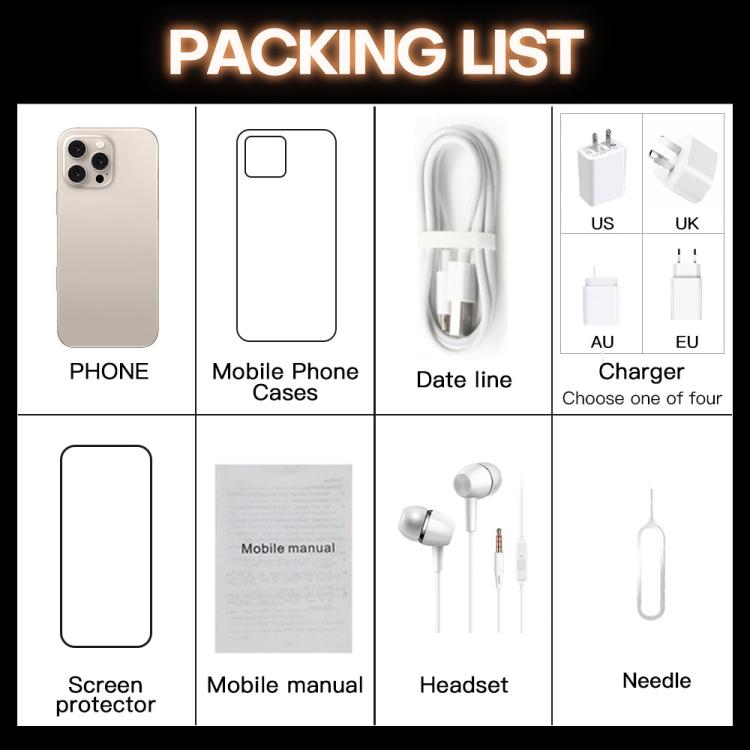 I16 Pro Max / PDQ6, 4GB+64GB, 6.58 inch Android 10 MTK6739 Quad Core, Network: 4G, Dual SIM, Plug:AU Plug(White) - by buy2fix | Online Shopping UK | buy2fix