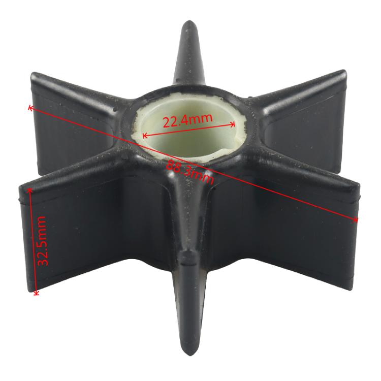 Outboard Water Pump Impeller for Chrysler 75/90/120HP 47-43026-2(Black) - Marine Accessories & Parts by buy2fix | Online Shopping UK | buy2fix