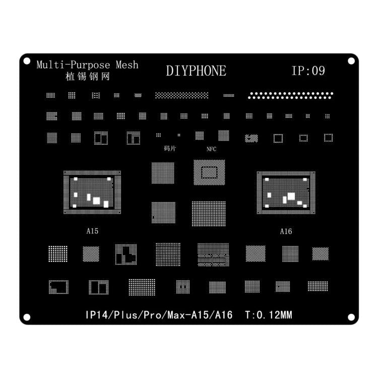 Precision laser-cut Accurate Positioning Anti-shift BGA Reballing Stencil, Model:For iPhone 14-14 Pro Max - BGA Stencils by buy2fix | Online Shopping UK | buy2fix