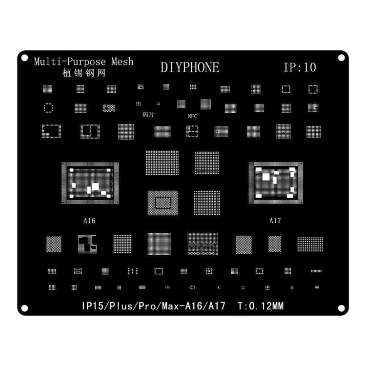 Precision laser-cut Accurate Positioning Anti-shift BGA Reballing Stencil, Model:For iPhone 15-15 Pro Max - BGA Stencils by buy2fix | Online Shopping UK | buy2fix