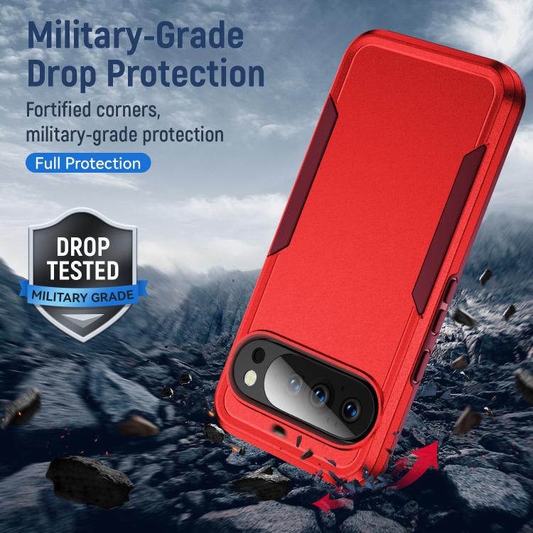 For Google Pixel 10 Pro Pioneer Armor Heavy Duty PC + TPU Phone Case(Red+Rose Red) - Google Cases by buy2fix | Online Shopping UK | buy2fix