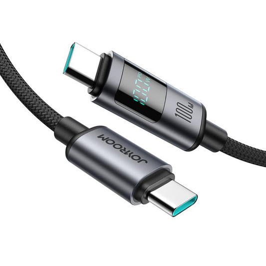 JOYROOM S-A16 Pro Prism Series 100W Digital Display Type-C Fast Charging Data Cable, Length: 1.2m(Black) - USB-C & Type-C Cable by JOYROOM | Online Shopping UK | buy2fix