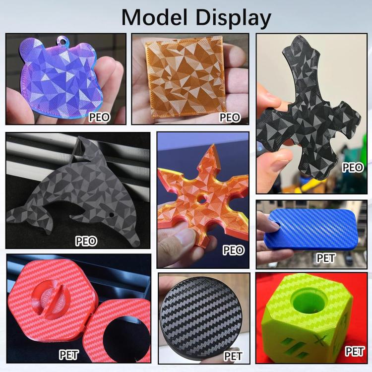 3D Printer Build Plate Spring Steel Sheet For ANYCUBIC 268x256mm, Style:PET Carbon Fiber + PEO Diamond Film - Parts by buy2fix | Online Shopping UK | buy2fix